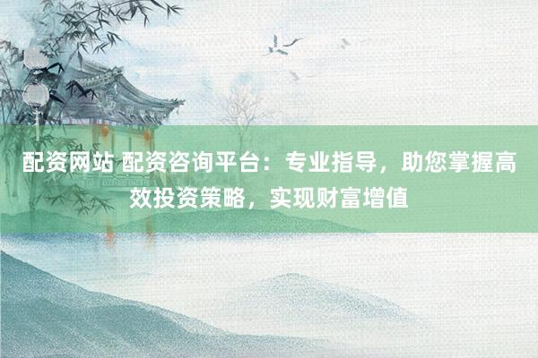 配资网站 配资咨询平台：专业指导，助您掌握高效投资策略，实现财富增值
