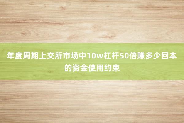 年度周期上交所市场中10w杠杆50倍赚多少回本的资金使用约束